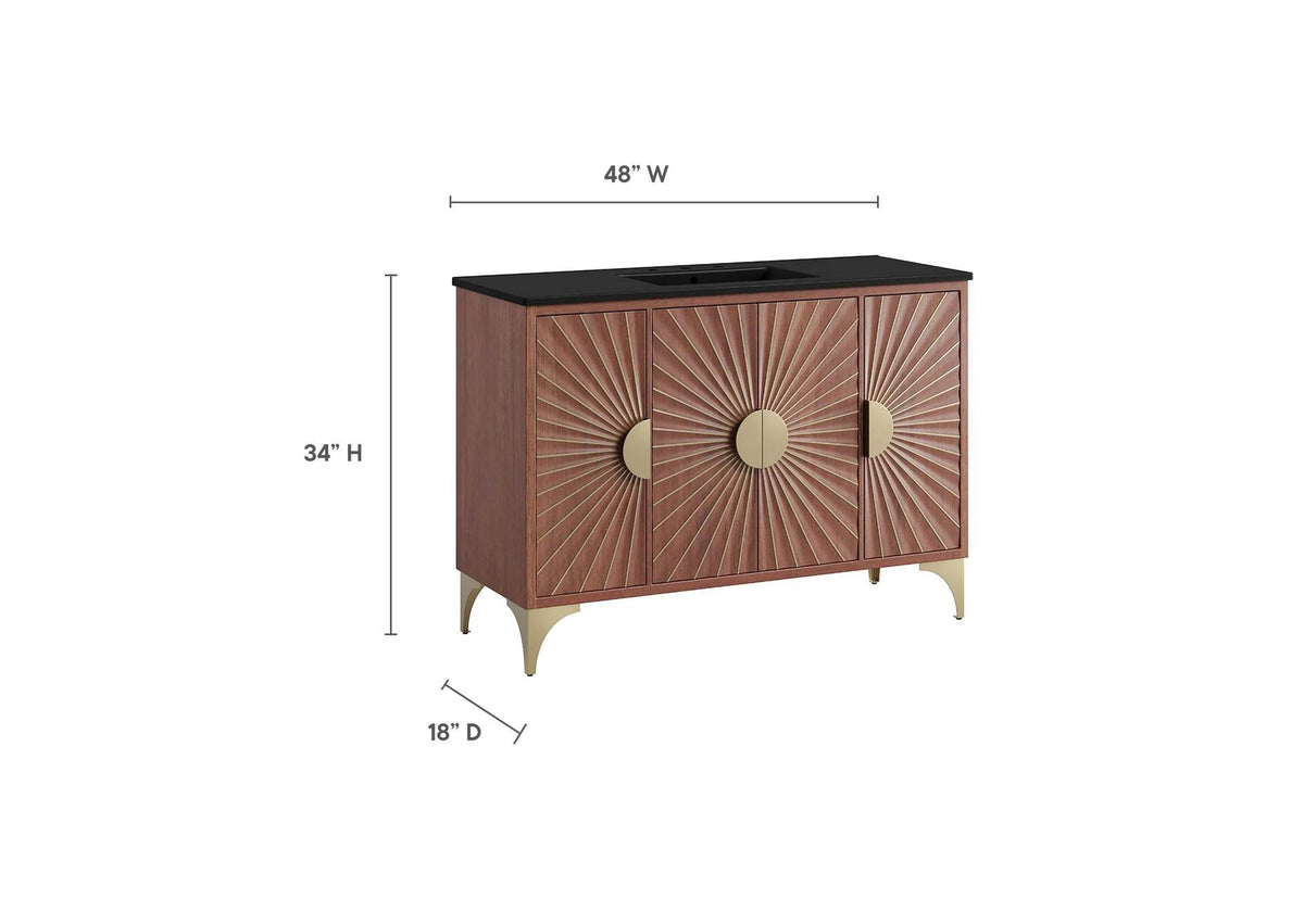 EEI-6304-BLK-WAL Daylight 48" Bathroom Vanity By Modway