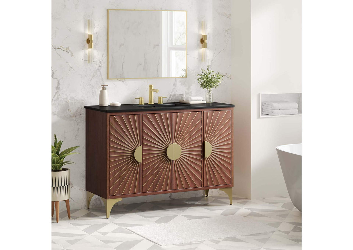 EEI-6304-BLK-WAL Daylight 48" Bathroom Vanity By Modway