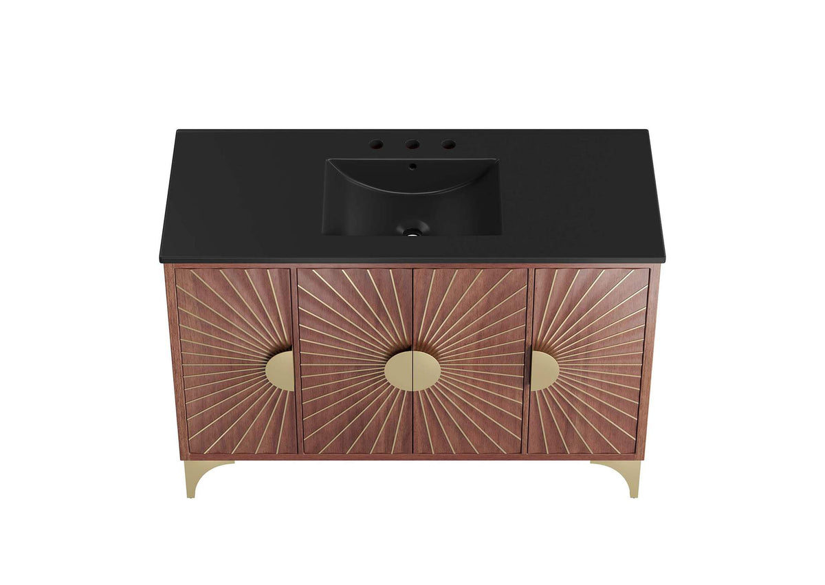 EEI-6304-BLK-WAL Daylight 48" Bathroom Vanity By Modway