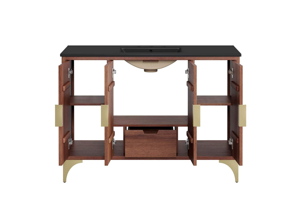 EEI-6304-BLK-WAL Daylight 48" Bathroom Vanity By Modway