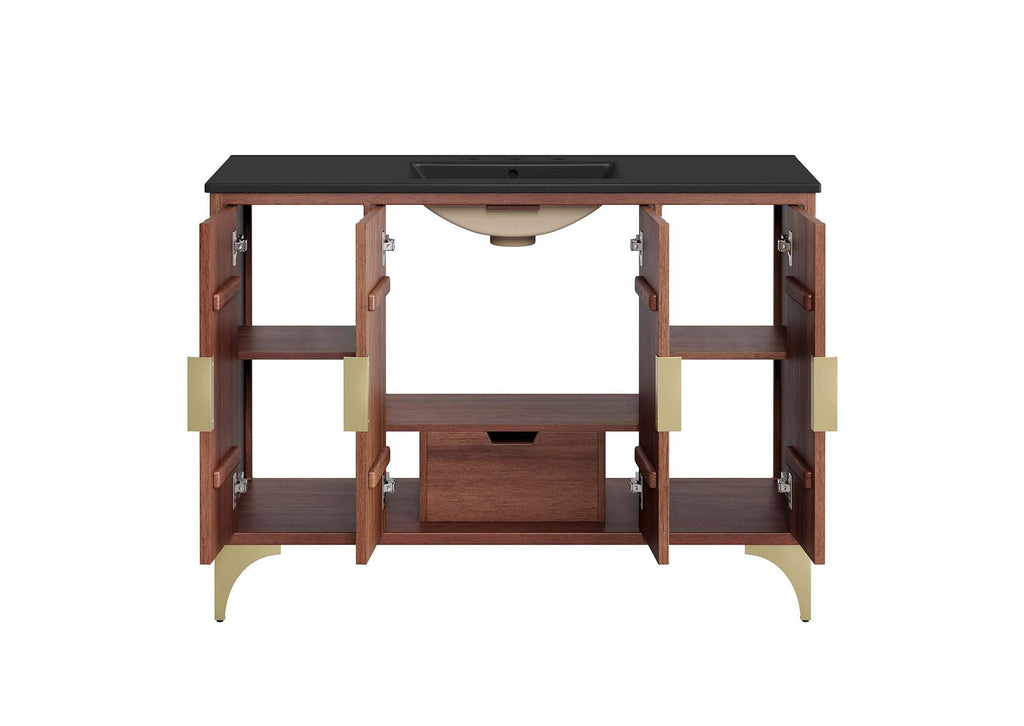 EEI-6304-BLK-WAL Daylight 48" Bathroom Vanity By Modway