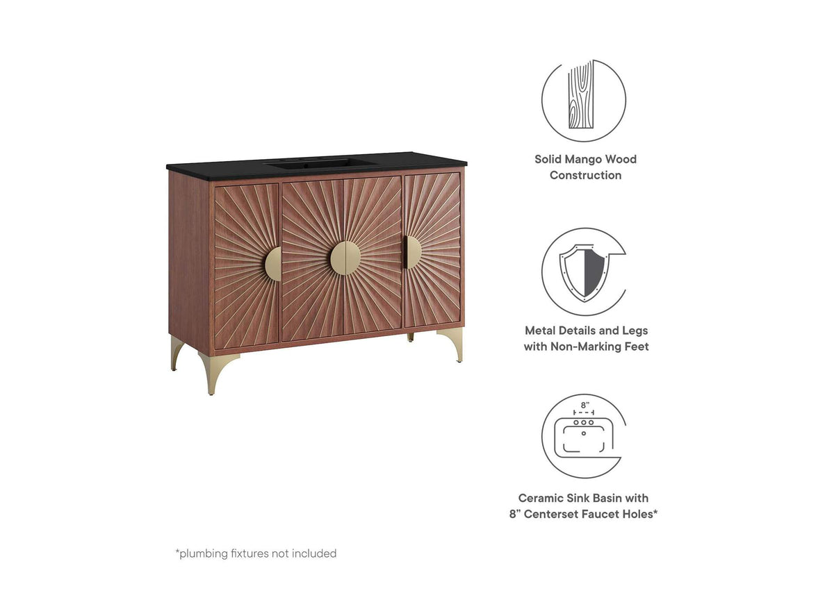 EEI-6304-BLK-WAL Daylight 48" Bathroom Vanity By Modway