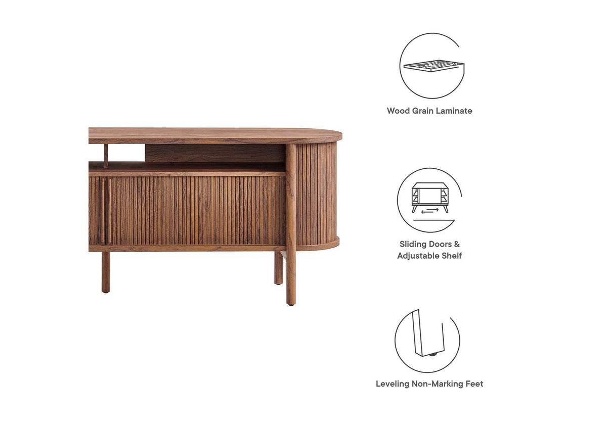 EEI-6310-WAL Cadence 71" Curved TV Stand By Modway