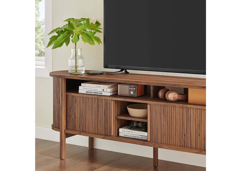 EEI-6310-WAL Cadence 71" Curved TV Stand By Modway