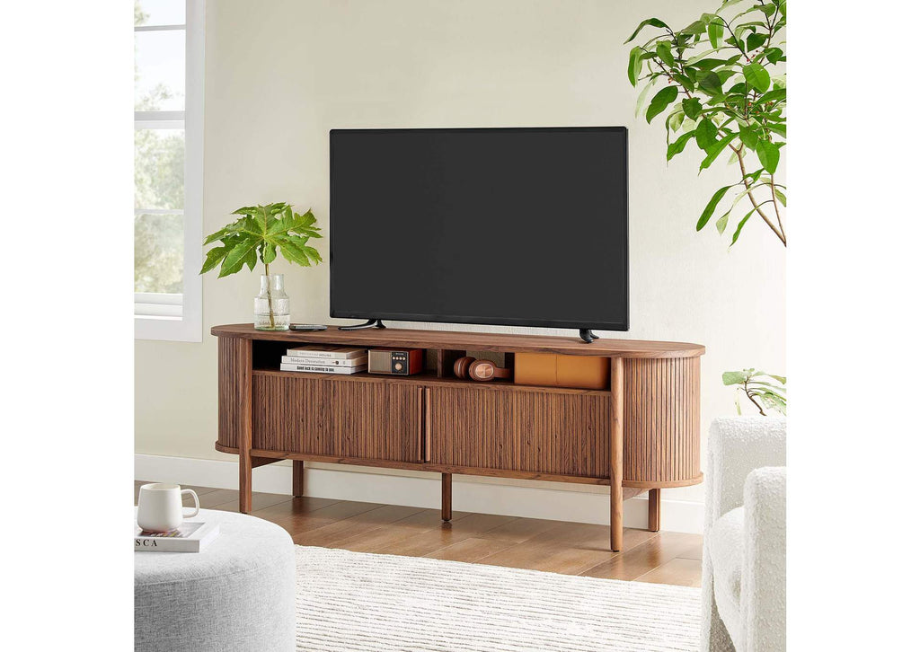 EEI-6310-WAL Cadence 71" Curved TV Stand By Modway