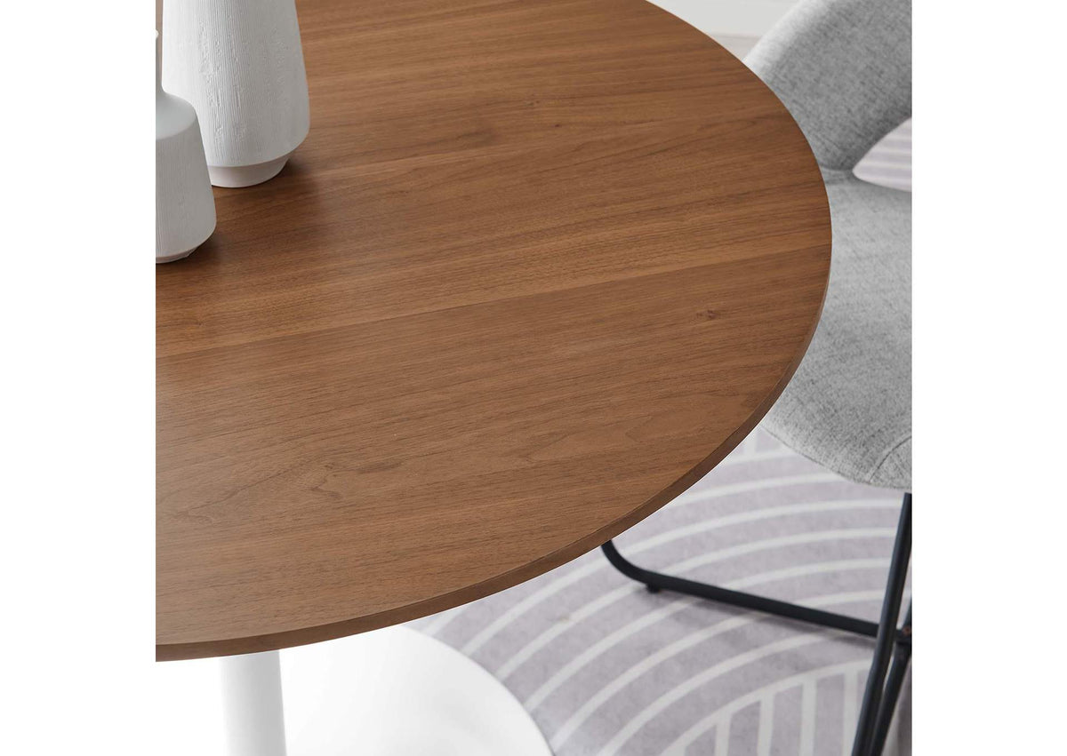 EEI-6313-WAL-WHI Pursuit 40" Dining Table By Modway