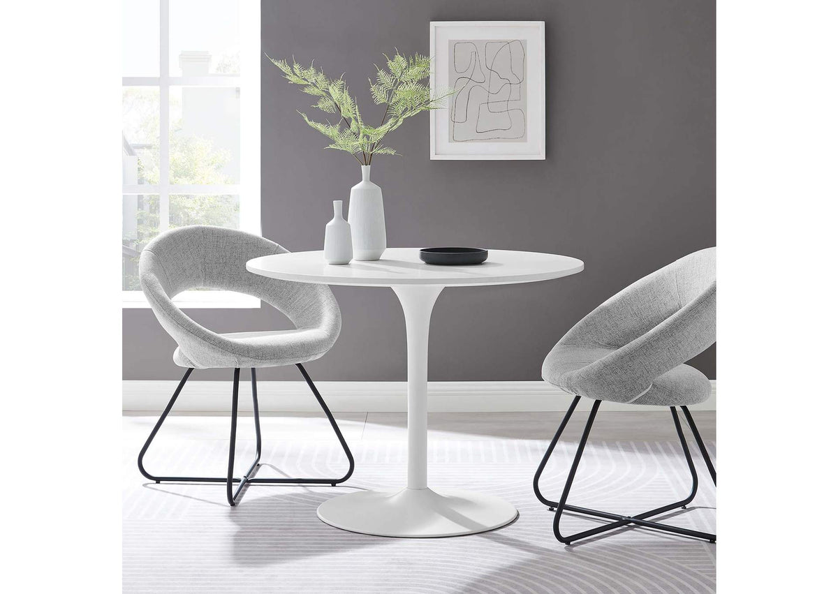 EEI-6313-WHI-WHI Pursuit 40" Dining Table By Modway