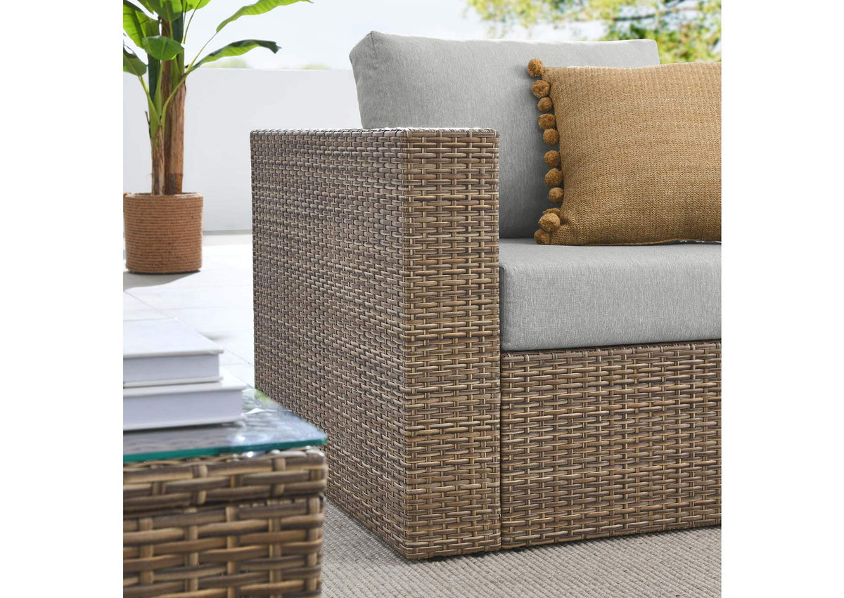EEI-6327-CAP-GRY Convene 3-Piece Outdoor Patio Furniture Set By Modway