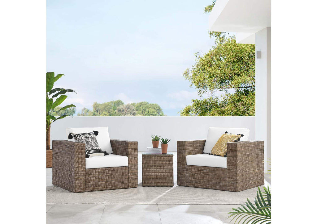EEI-6327-CAP-WHI Convene 3-Piece Outdoor Patio Furniture Set By Modway