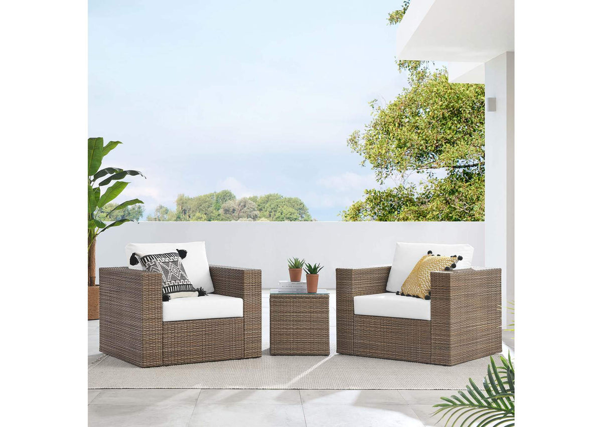 EEI-6327-CAP-WHI Convene 3-Piece Outdoor Patio Furniture Set By Modway