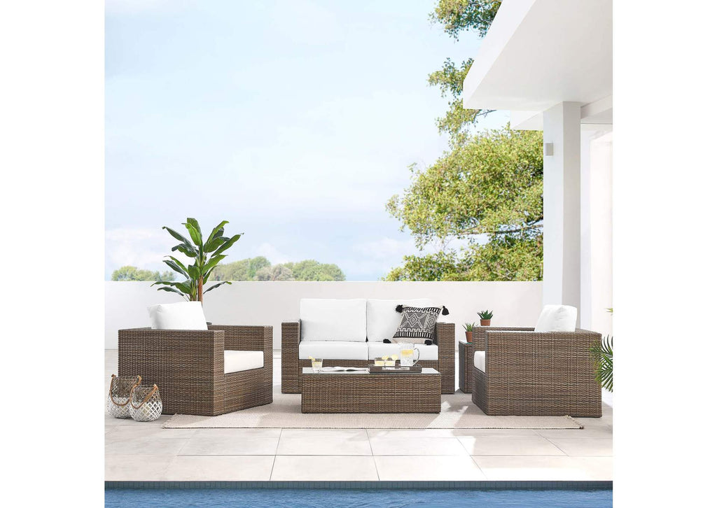 EEI-6328-CAP-WHI Convene 4-Piece Outdoor Patio Furniture Set By Modway