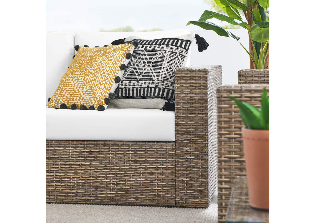 EEI-6331-CAP-WHI Convene 5 Piece Outdoor Patio Furniture Set By Modway
