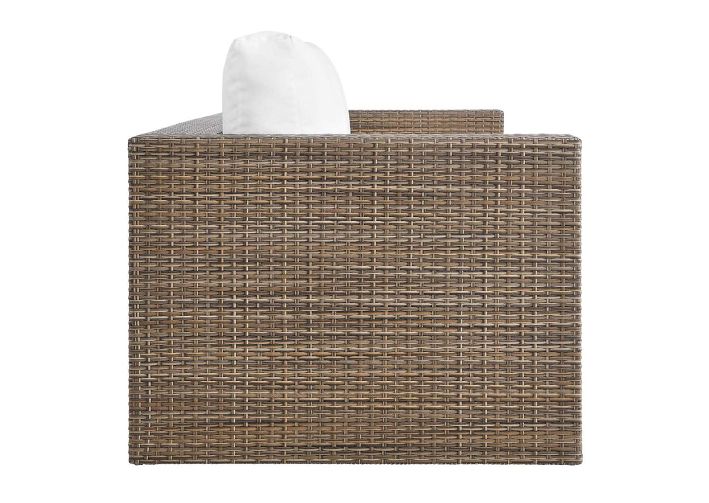 EEI-6331-CAP-WHI Convene 5 Piece Outdoor Patio Furniture Set By Modway