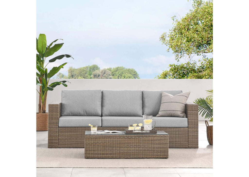 EEI-6333-CAP-GRY Convene 2-Piece Outdoor Patio Furniture Set By Modway