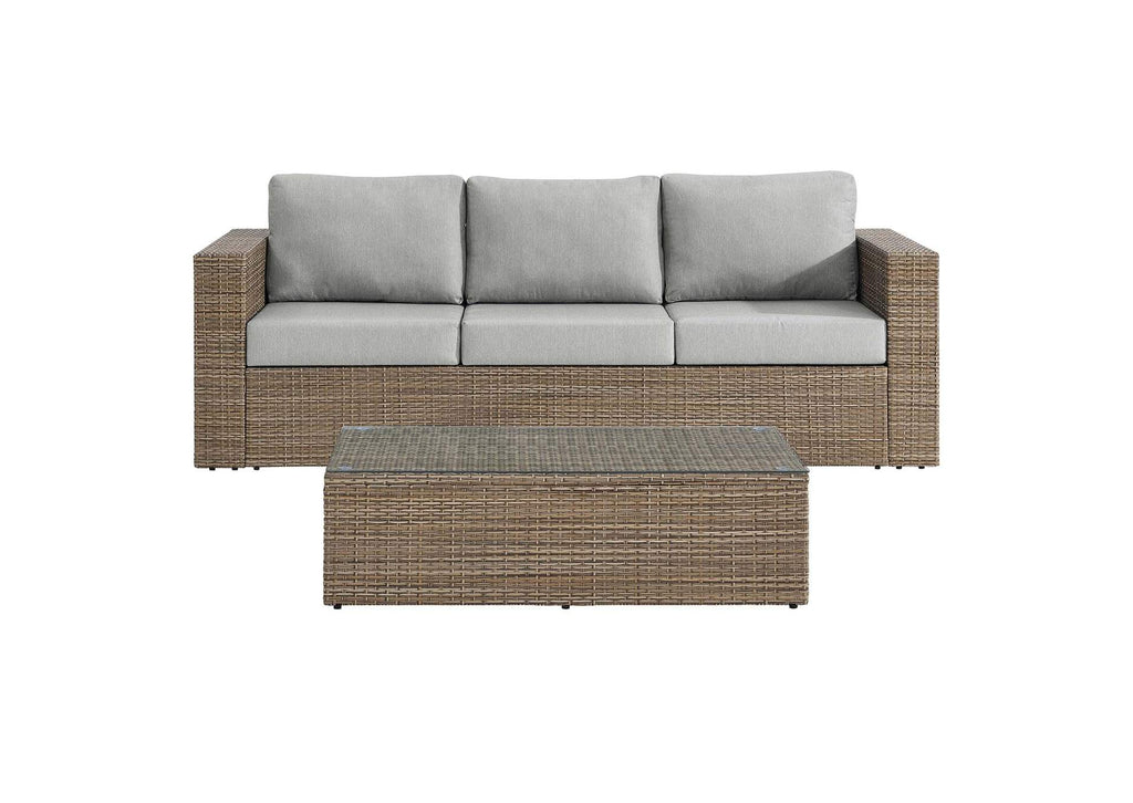EEI-6333-CAP-GRY Convene 2-Piece Outdoor Patio Furniture Set By Modway