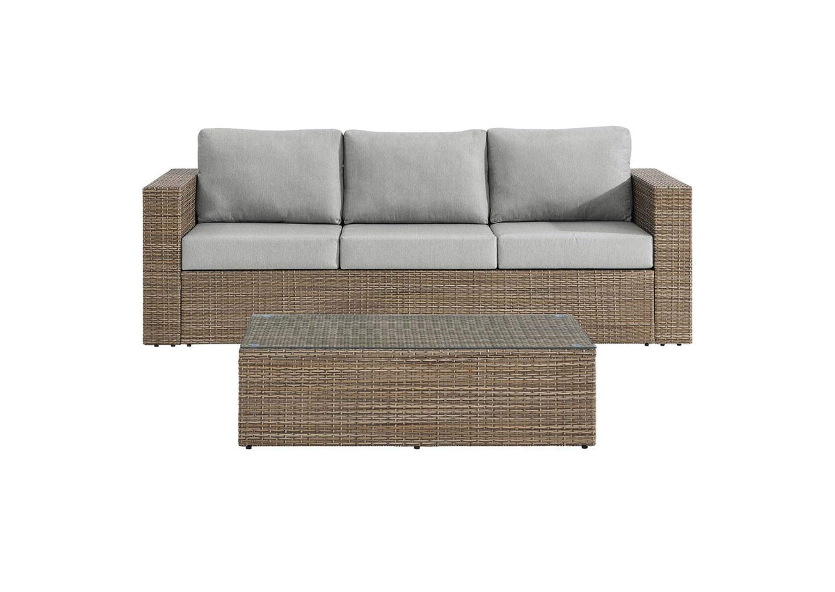 EEI-6333-CAP-GRY Convene 2-Piece Outdoor Patio Furniture Set By Modway