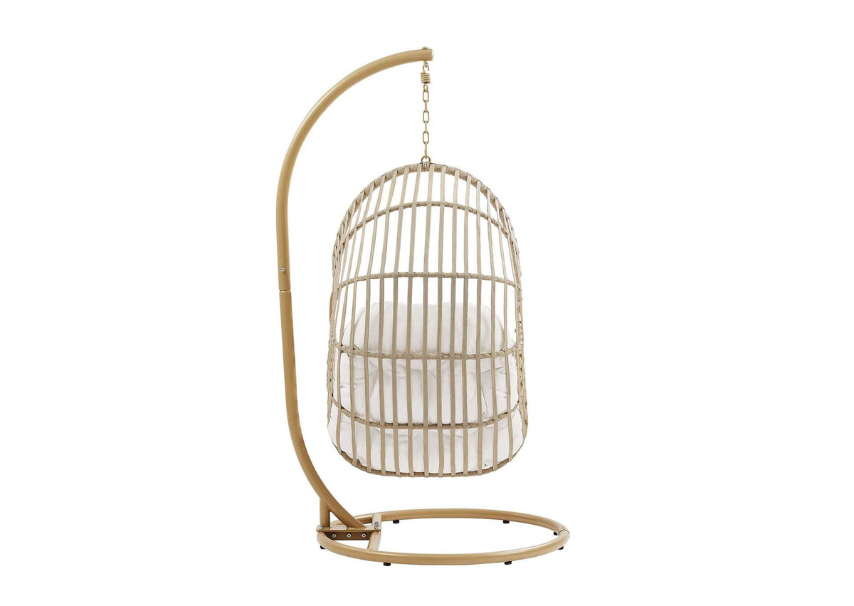 EEI-6337-NAT-WHI Amalie Wicker Rattan Outdoor Patio Rattan Swing Chair By Modway