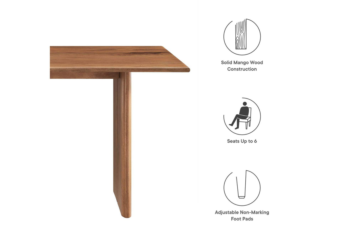 EEI-6338-WAL Amistad 60" Wood Dining Table By Modway