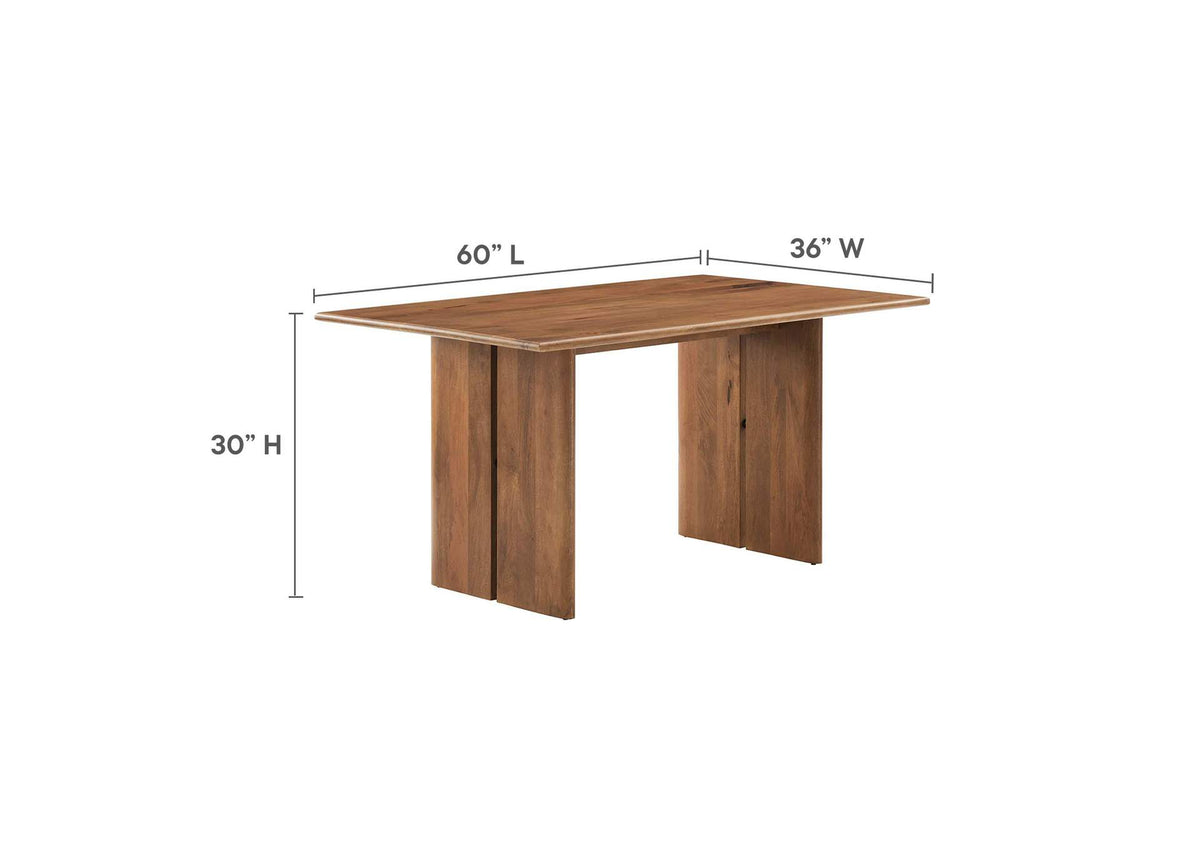 EEI-6338-WAL Amistad 60" Wood Dining Table By Modway