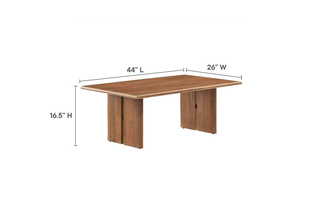 EEI-6341-WAL Amistad Wood Coffee Table By Modway