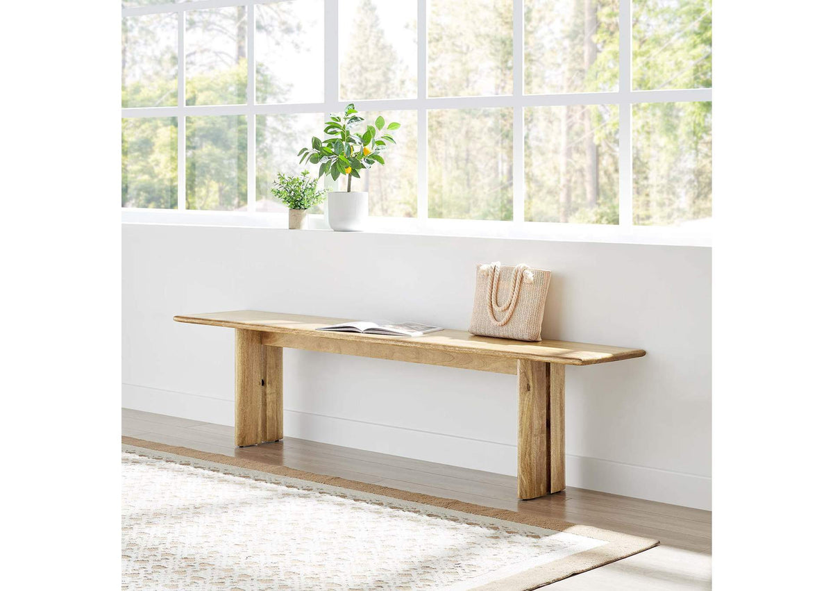 EEI-6345-OAK Amistad 72" Wood Bench By Modway