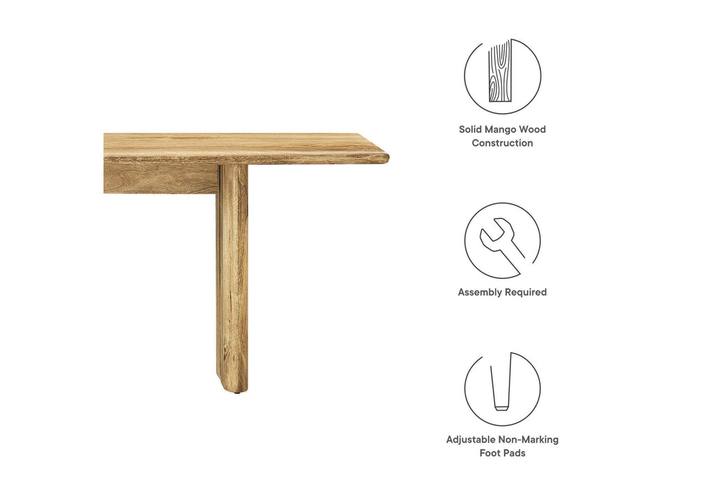 EEI-6345-OAK Amistad 72" Wood Bench By Modway