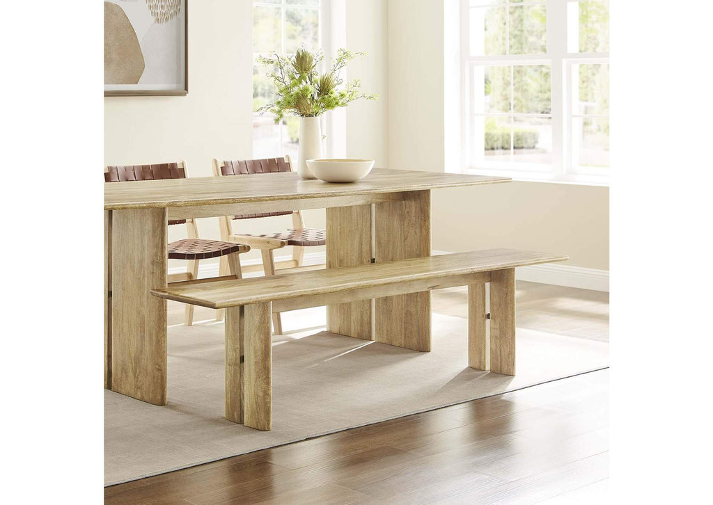 EEI-6345-OAK Amistad 72" Wood Bench By Modway
