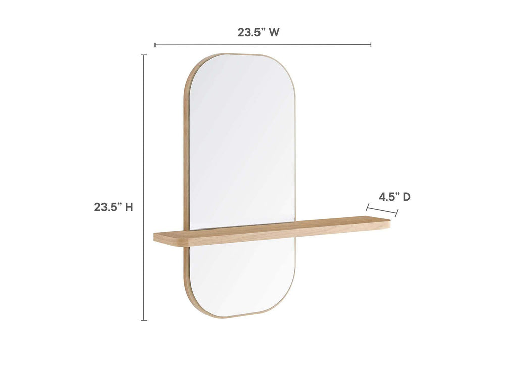 EEI-6349-OAK Solstice Mirror By Modway