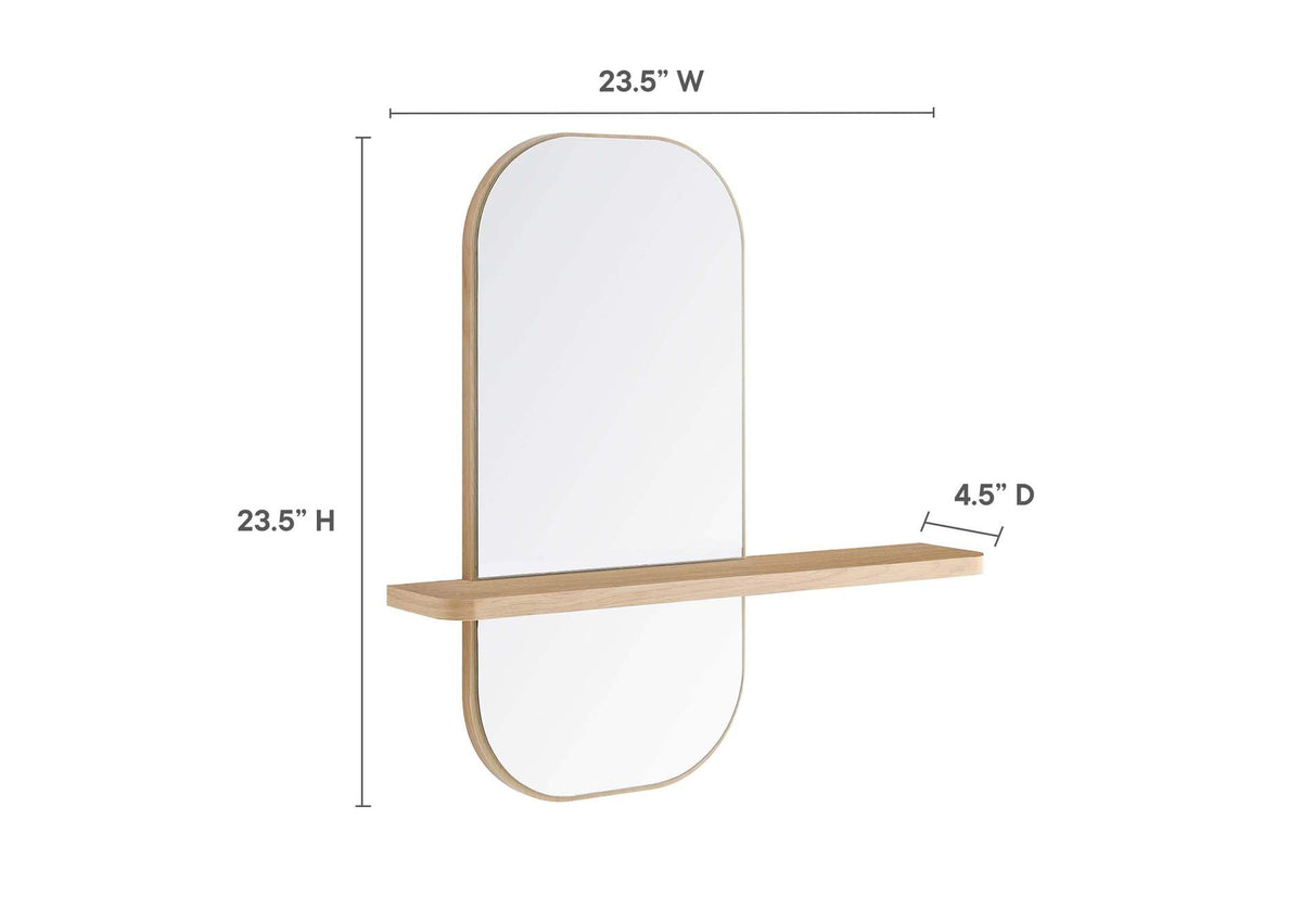 EEI-6349-OAK Solstice Mirror By Modway
