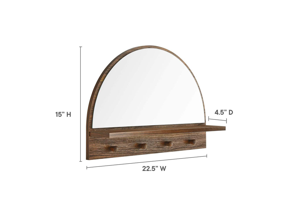EEI-6350-WAL Moonbeam Arched Mirror By Modway