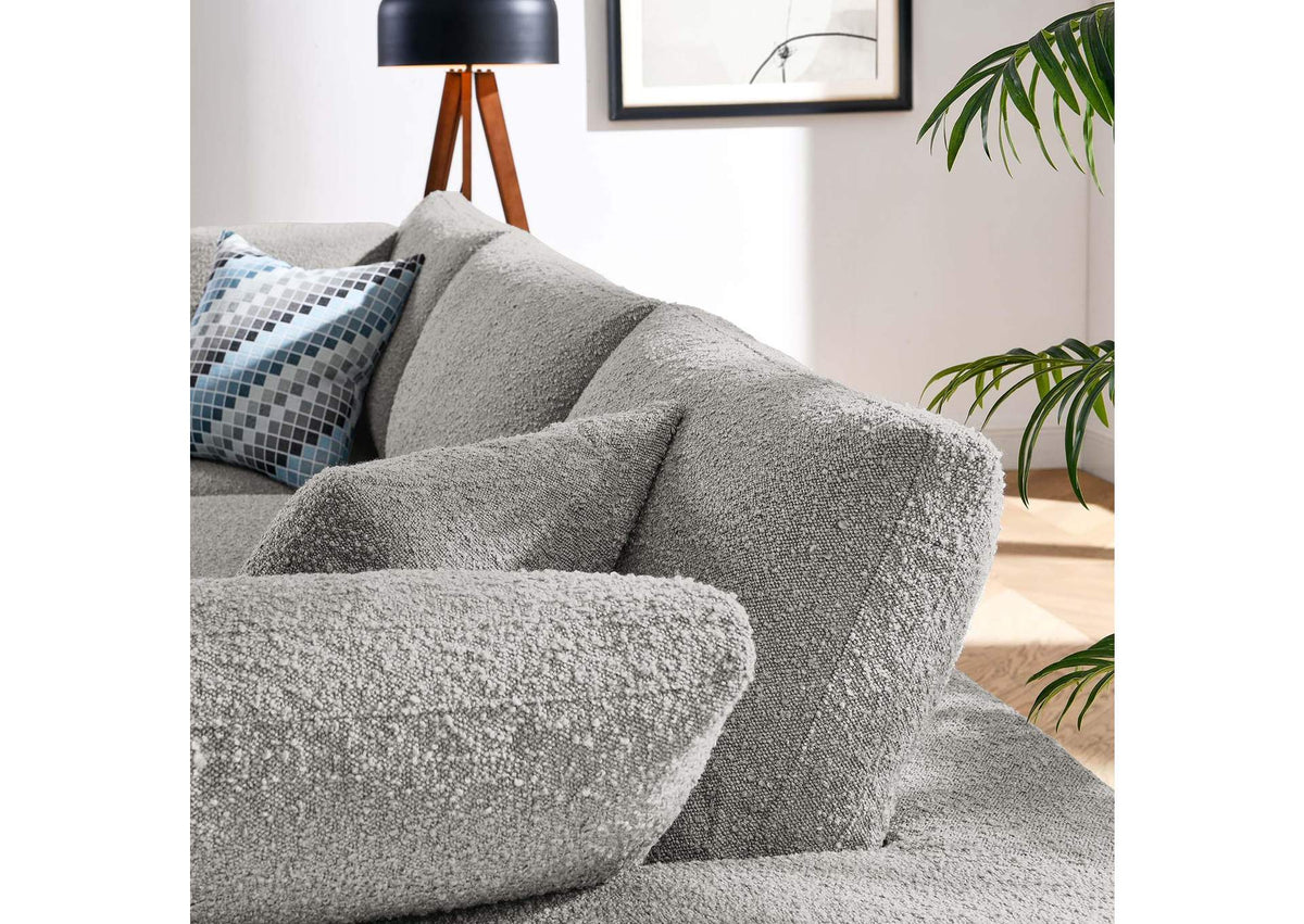 EEI-6362-LGR Commix Down Filled Overstuffed Boucle Fabric 3-Seater Sofa By Modway
