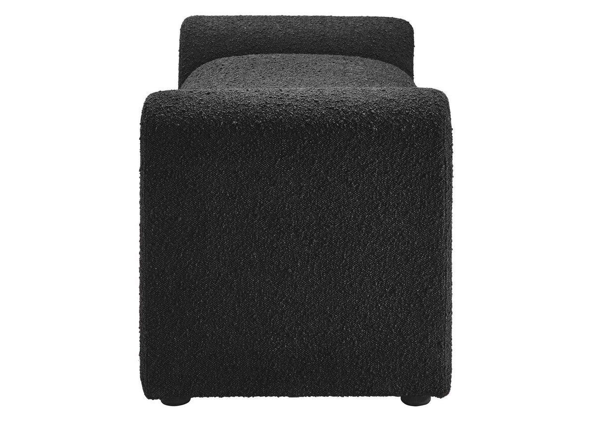 EEI-6379-BLK Waverly Boucle Fabric Bench By Modway