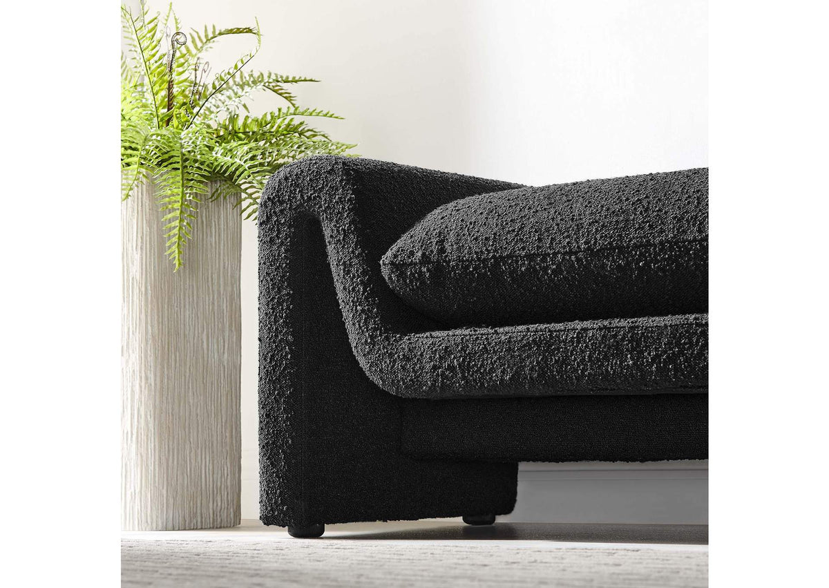 EEI-6379-BLK Waverly Boucle Fabric Bench By Modway