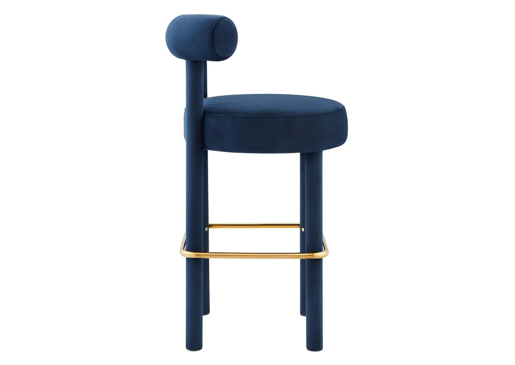 EEI-6386-MID-GLD Toulouse Performance Velvet Bar Stool By Modway