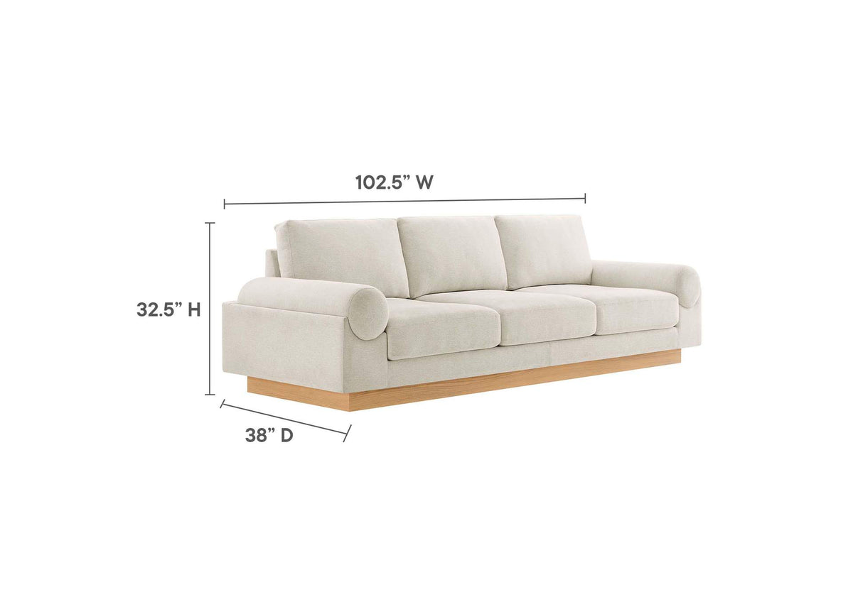 EEI-6401-IVO Oasis Upholstered Fabric Sofa By Modway