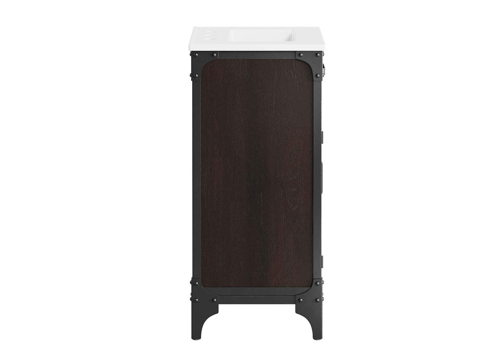 EEI-6411-WHI-BLK Steamforge 18" Bathroom Vanity By Modway