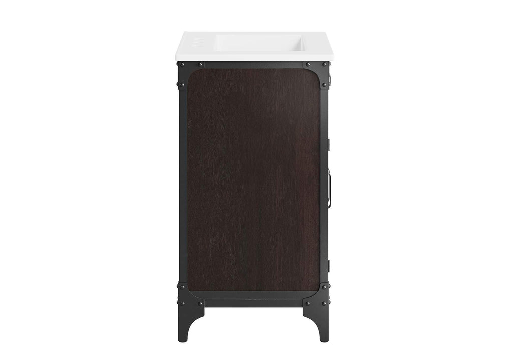 EEI-6413-WHI-BLK Steamforge 24" Bathroom Vanity By Modway