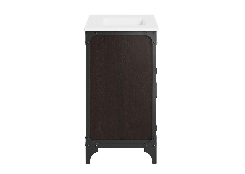 EEI-6415-WHI-BLK Steamforge 30" Bathroom Vanity By Modway