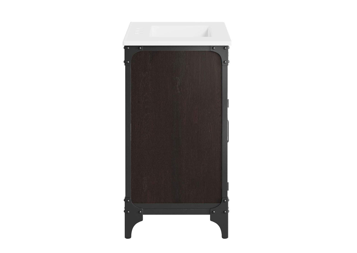 EEI-6415-WHI-BLK Steamforge 30" Bathroom Vanity By Modway