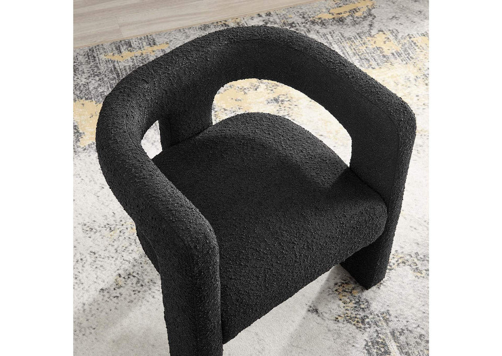 EEI-6479-BLK Kayla Boucle Upholstered Armchair By Modway