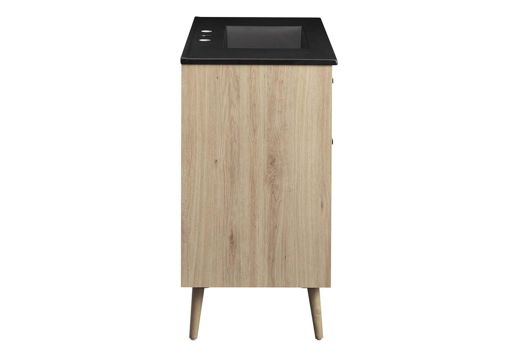 EEI-6501-BLK-OAK Maverick 36" Bathroom Vanity By Modway