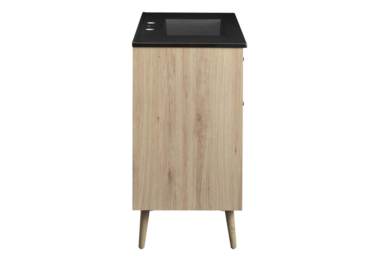 EEI-6501-BLK-OAK Maverick 36" Bathroom Vanity By Modway