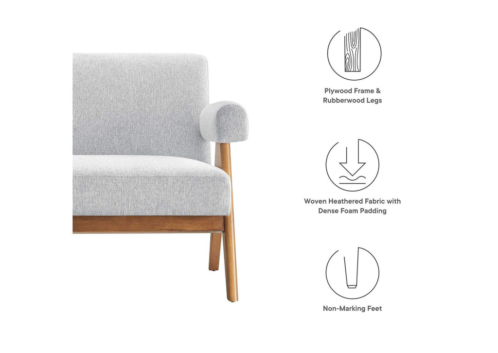 EEI-6505-HLG Lyra Fabric Loveseat By Modway