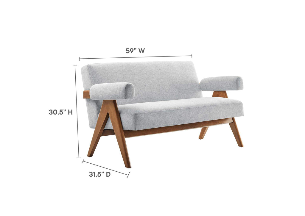 EEI-6505-HLG Lyra Fabric Loveseat By Modway