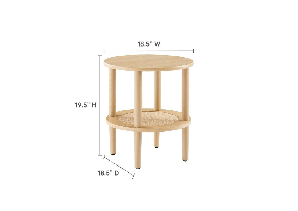 EEI-6527-OAK Torus Round Side Table By Modway