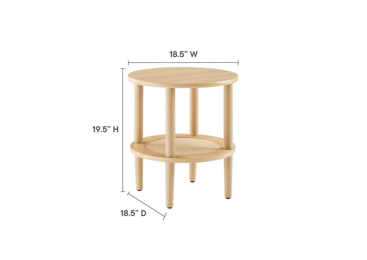 EEI-6527-OAK Torus Round Side Table By Modway