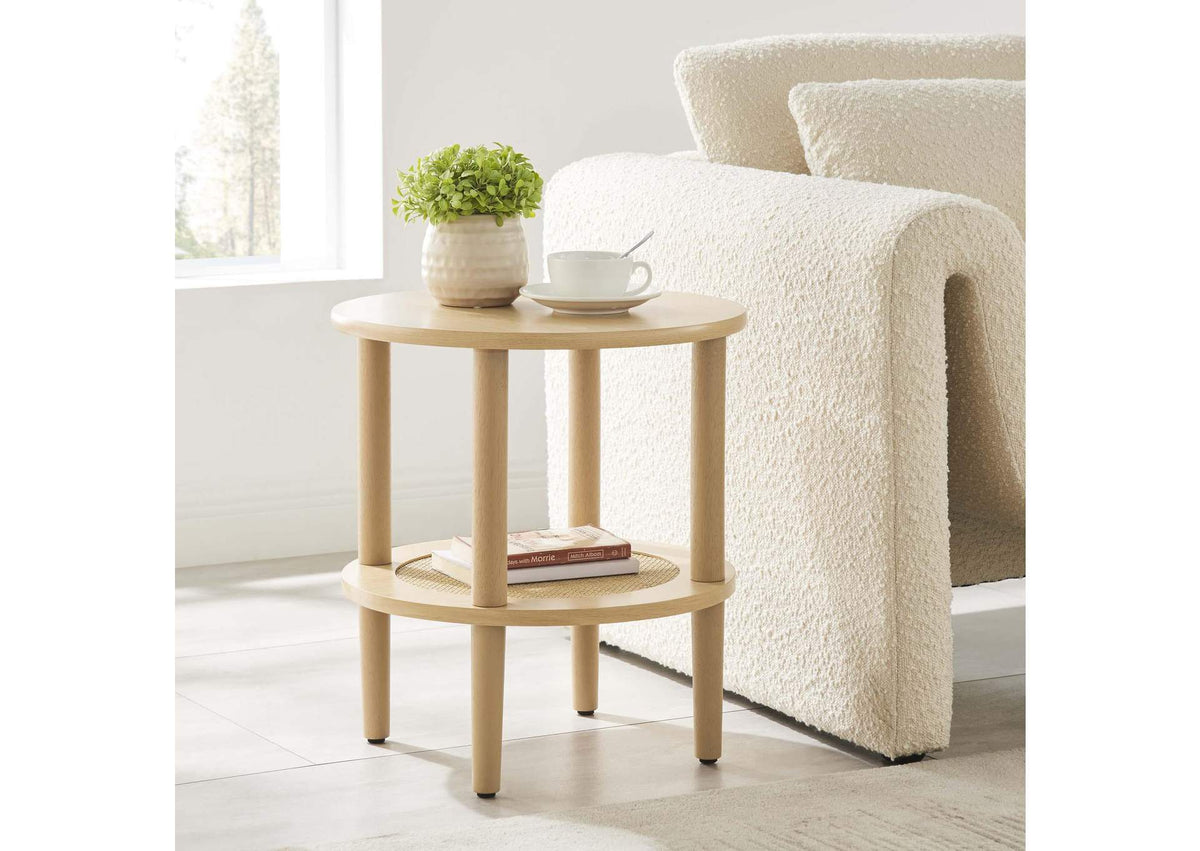 EEI-6527-OAK Torus Round Side Table By Modway