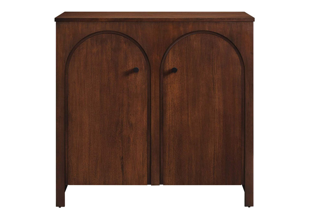 EEI-6537-WAL Appia 2-Door Arched Door Storage Cabinet By Modway
