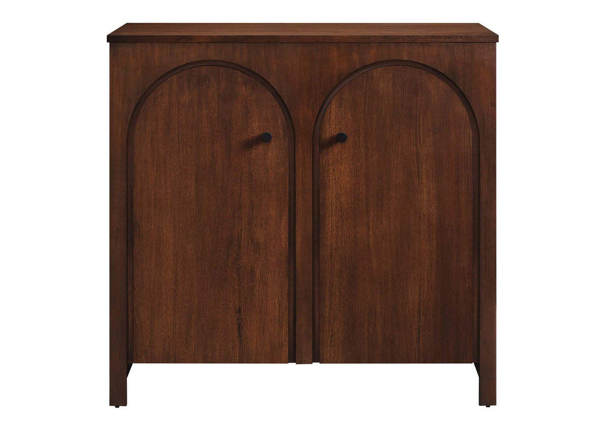EEI-6537-WAL Appia 2-Door Arched Door Storage Cabinet By Modway