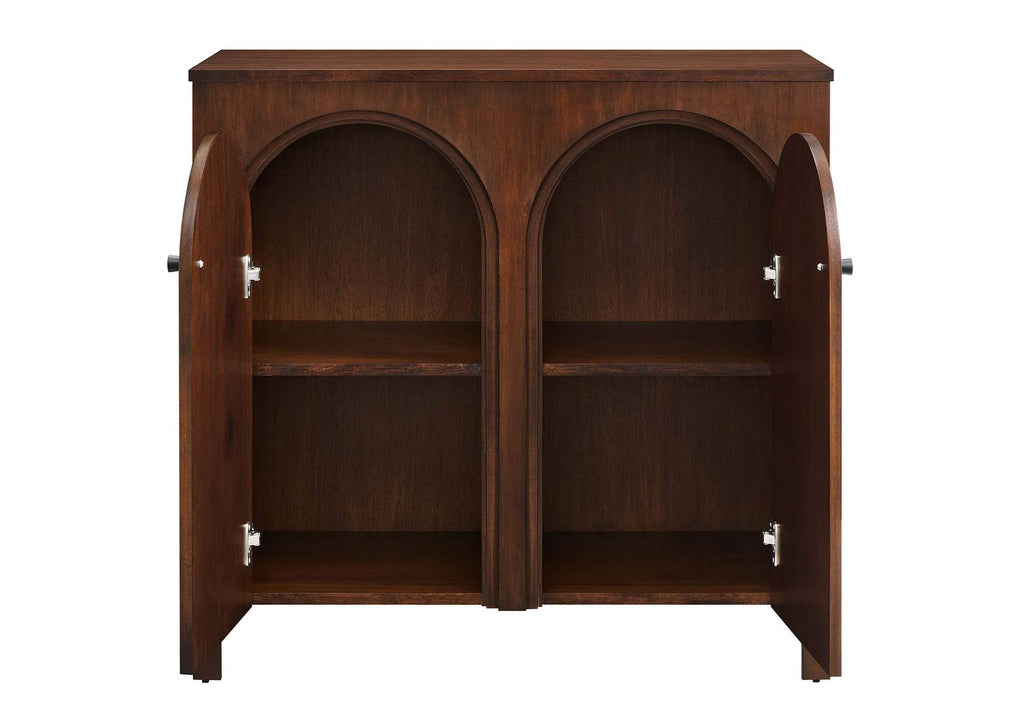EEI-6537-WAL Appia 2-Door Arched Door Storage Cabinet By Modway